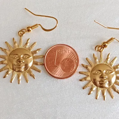 Boucles d'oreilles soleil 
